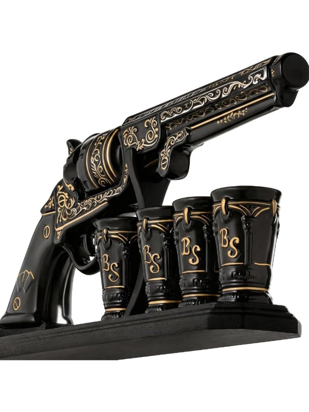 17 Oz Gun-Shaped Whiskey Decanter Set with Shot Glasses - Perfect Gift for Men